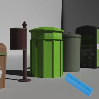 Recycling von NMC-Lithiumbatterien aus Pappe – teilweise beschädigt