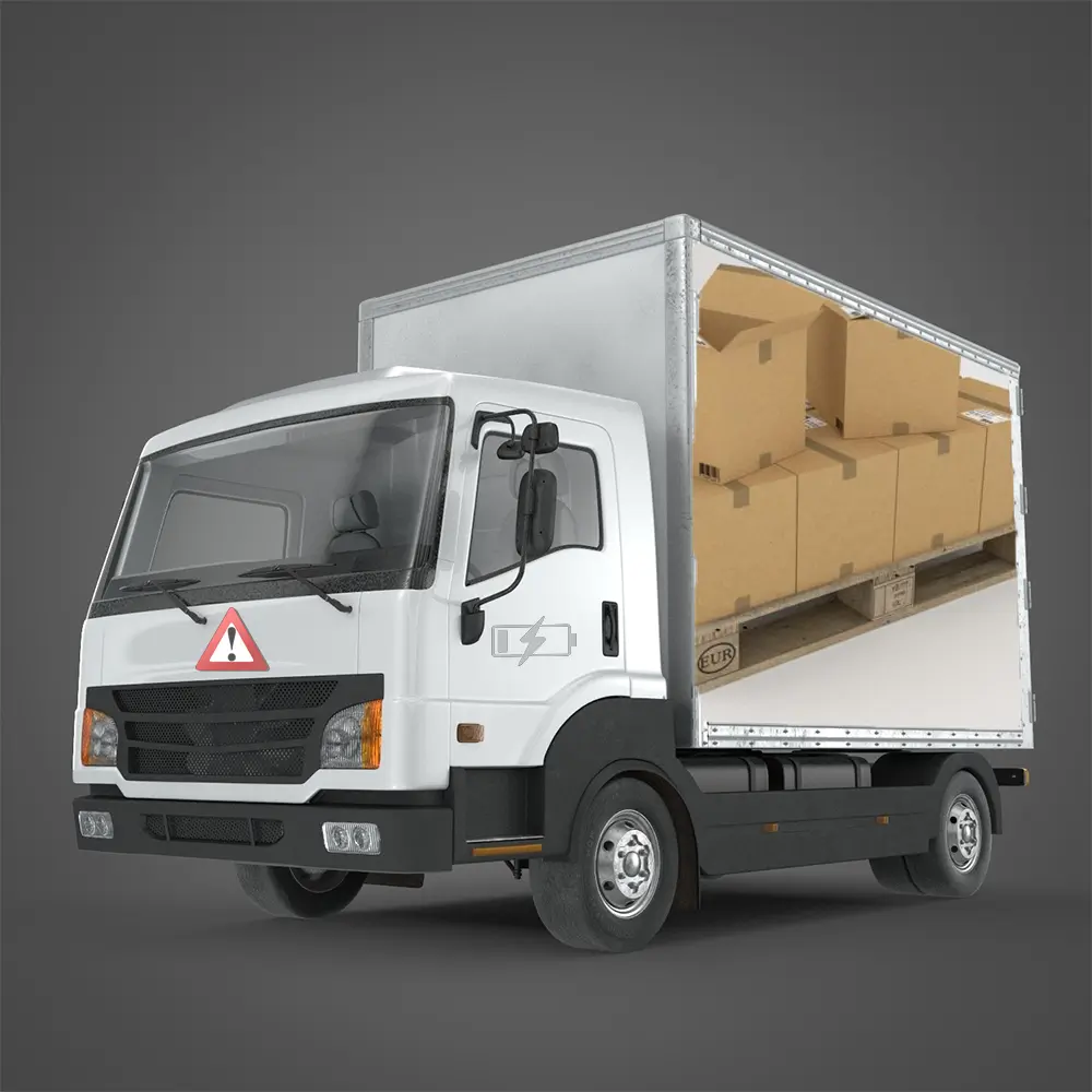 Palets de transporte de baterías de litio LFP - Quemados