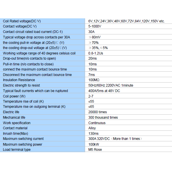 Relé de batería de litio 30AD HV CC - Imagen 3