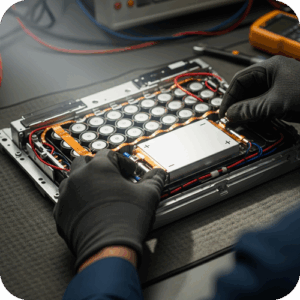 Fin de la Charge et Remontage batterie lithium