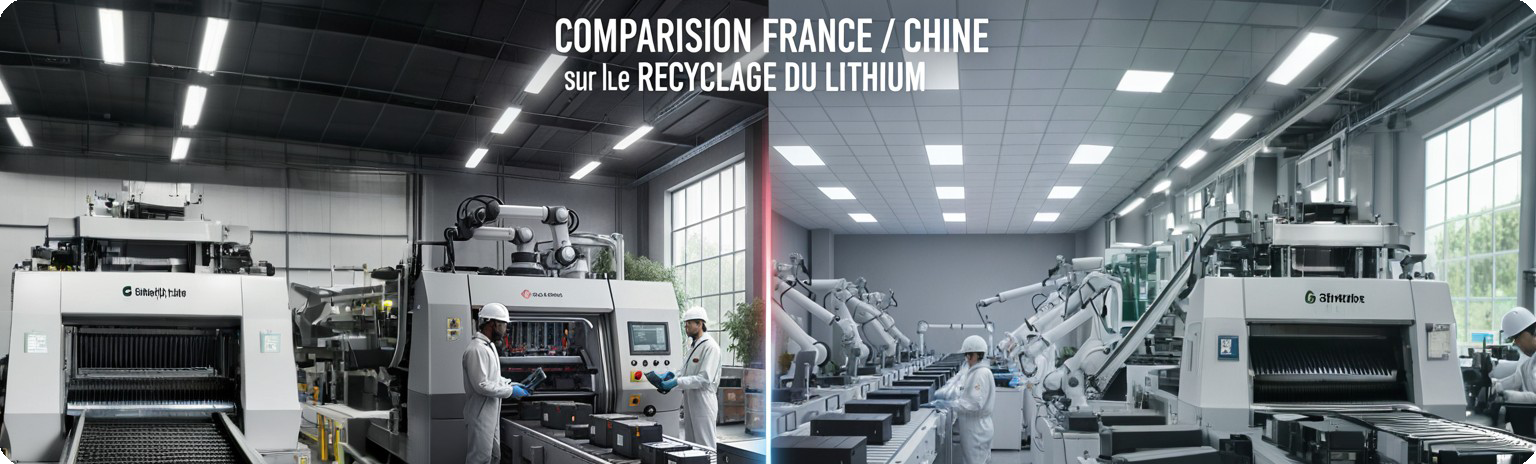 Comparación Francia / China sobre el reciclaje del litio